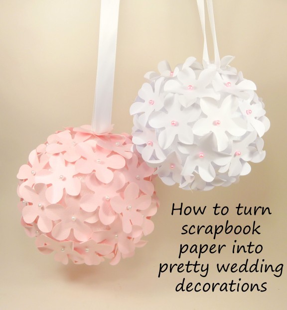 How to turn your scrapbook paper into floral wedding decorations