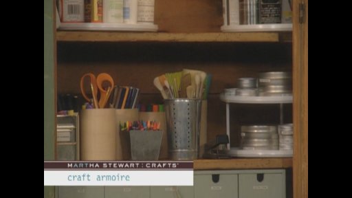 Watch with envy as Martha puts together a craft closet